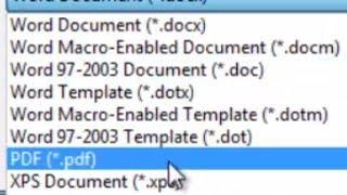 How To Convert  Or Save Your  Office 2007 Word Documents To PDF Or XPS.