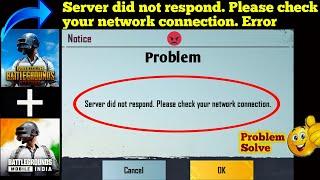 How To Fix Server did not Respond Please check your Network Connection Problem In PUBG & BGMI 2023