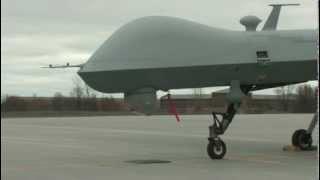 MQ-9 Reaper Takes Off at Fort Drum - Drone Unmanned Aerial Vehicle (UAV)