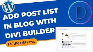 How to Add Post List in Blog With Divi Builder in WordPress | Divi Page Builder Tutorial 2022