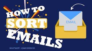 How to sort your email list