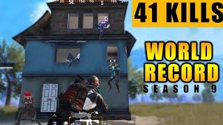 41 SOLO KILLS WORLD RECORD ||  Solo vs Squad Season - 9 || PREDATOR PUBG MOBILE