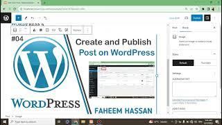 Create post in word press || Publish your post || Faheem Hassan