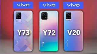 Vivo Y73 vs Vivo Y72 vs Vivo v20  | Full Comparison