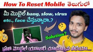 How To Reset Mobile In Telugu |  Android 11 Mobile Factory Reset 2024 | Perumal Tech