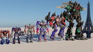 Optimus Prime Size Comparison.