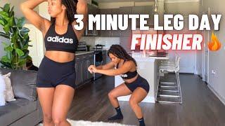 BUILD THICKER THIGHS WITH THIS WORKOUT (at home) | 3 Minute Leg Day Thigh Burnout