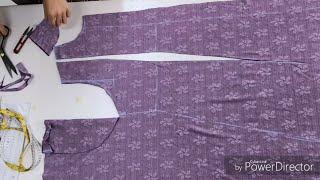 Куйлак бичиб тикамиз 56размер. Шьём платье шесть клен Sewing a dress of six maples