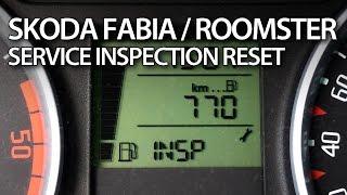 How to reset INSP service reminder in Skoda Roomster & Fabia II (maintenance inspection)