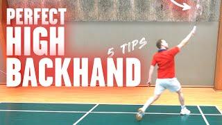 Backhand in badminton - High Backhand Technique