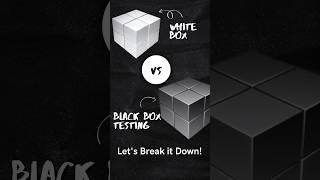 Difference between Black Box testing and White Box testing with examples | SDET Unicorns