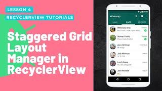 StaggeredGridLayoutManager in RecyclerVIew [Hindi] | Android Complete Recyclerview Tutorials