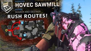 Search and Destroy Rush Routes on Hovec Sawmill! (Modern Warfare SnD Tips)