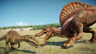 SPINOSAURUS vs BARYONYX The Balance of Power - Jurassic World Evolution 2