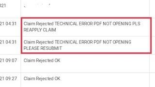 claim rejected technical error pdf not opening pls reapply claim 2022