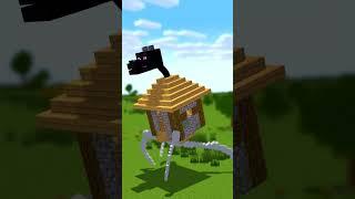 Egg, chicken, Enderdragon House and Steve - Minecraft animation #minecraft #shorts