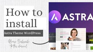 How to Install Astra Theme in WordPress and Import Demo Templates