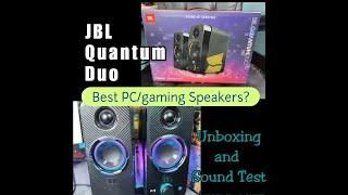 JBL Quantum Duo - PC/Gaming Speakers (Unboxing and Sound Test) - best pc/gaming speakers?
