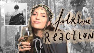taylor swift folklore reaction | swiftie reacts to surprise album (ft. wine)