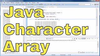 Java Tutorial - 16 - Read Characters from a String into a Char Array