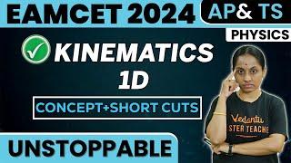 KINEMATICS 1D CONCEPTS & SHORTCUTS | EAMCET 2024 | Kinematics 1D in One Shot in Telugu | Rama Ma'am