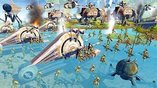 Largest CLONE WARS Beach Invasion EVER! ~ Kashyyyk - Men of War: Star Wars Mod