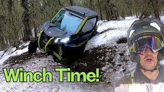 Sxs Trails Got Snow | Buried the Can-Am Maverick!