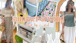 SEWING CUTE SUMMER CLOTHES 🪡️ Making a Tank Top & Maxi Skirt