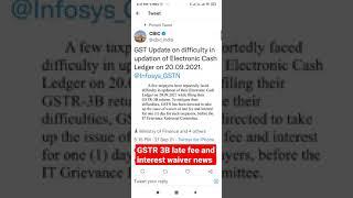 GSTR 3B late fee and interest waiver news, GSTR 3B Date extended?