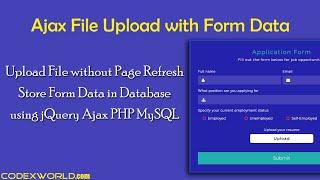 Ajax File Upload with Form Data using PHP