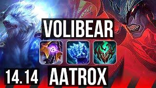 VOLIBEAR vs AATROX (TOP) | Rank 6 Voli, 6/3/9 | JP Grandmaster | 14.14