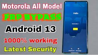 Motorola all models frp bypass android 13 / Motorola edge 30 frp bypass / Google account bypass