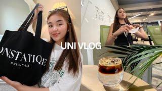 UNI VLOG  realistic what’s in my college bag, online classes, first day of face-to-face class