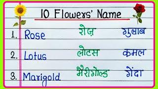 10 Flowers Name in English and Hindi/Flowers Name/Flower Name/Phoolon ke naam/10 फूलों के नाम