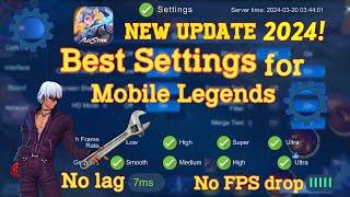 Best Settings Mobile Legends 2024 (NEW)