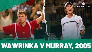 Stan Wawrinka v Andy Murray, 2005 Davis Cup | Heated Full Final Set! 