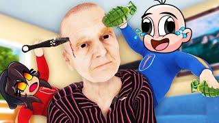 TROLLEA A LA ABUELA MALVADA  BEBE NOOB Y NOOBSI en Granny Simulator MOMENTOS DIVERTIDOS