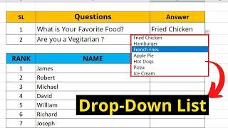 How To Create a Drop Down List in Excel | Quickly and Easily #excel