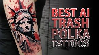 Trash Polka Tattoos: AI-Generated Trash Polka Tattoo Showcase