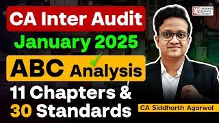 CA Inter Audit January 2025 ABC Analysis | Full Marathon Playlist | CA Siddharth Agarwal