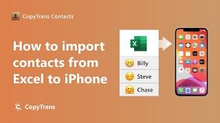 How to import contacts from Excel to iPhone