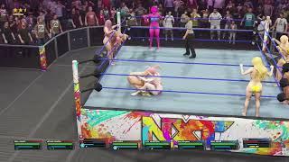 WWE 2K23 Team Pink Hair VS Team Blonde Bikini BPM Tombstone Elimination Tag