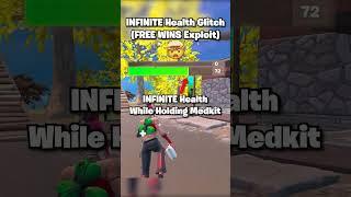 INFINITE HEALTH GLITCH (FREE WINS)  #shorts #fortnite