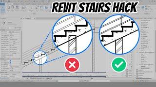 Revit Stairs Hack: Attach Wall Under Stairs Easily