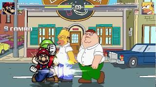 AN Mugen Request #1350: Super Mario & Super Luigi VS Homer Simpson & Peter Griffin