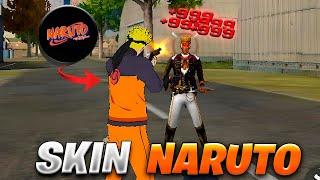 Probé Usar La TEXTURA de NARUTO en Free Fire *ME BANEAN?*