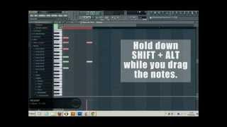 FL Studio 10 How To Copy Paste Notes In The Piano Roll