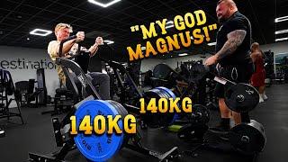 Magnus Midtbø SHOCKS Eddie Hall At The Gym