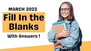 PTE Reading - Fill In The Blanks with Answers | March 2022