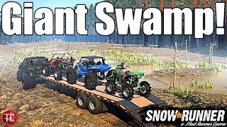 SnowRunner: Taking BUILT Side by Sides & Quad To A NEW MUD BOG! (SUPER DEEP)